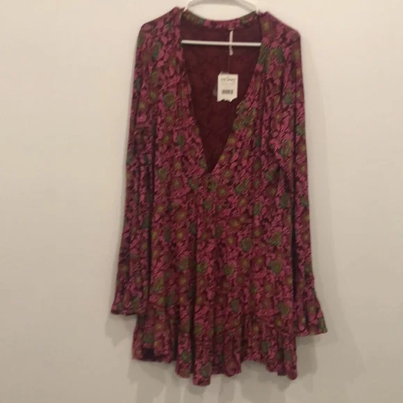 Free People NWT ($108 retail!) Olivia Printed Tunic Top/Dress 🌺 - Picture 2 of 10
